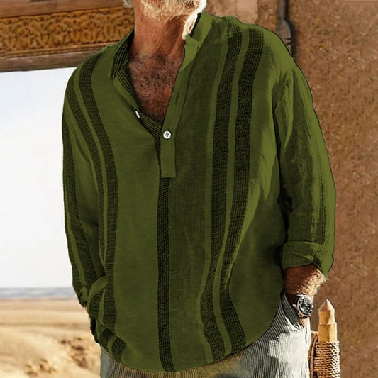 Yano - Leinenhemd Herren Vintage
