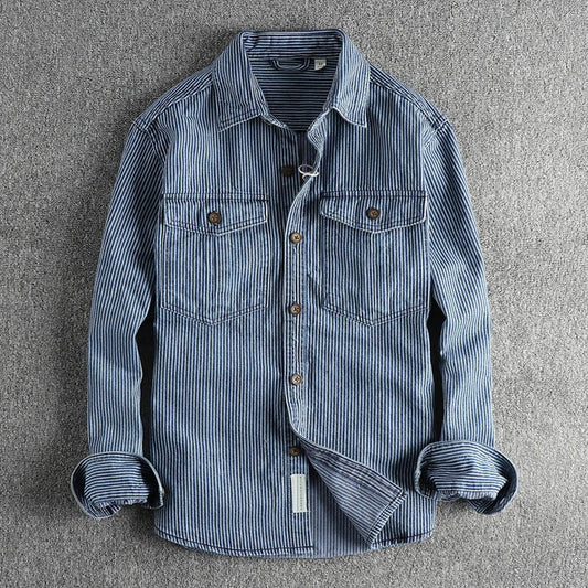 Klassisches Denim Herrenhemd in Vintage-Look