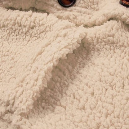 Leythara | Witte Fuzzy Gebreide Strickjacke