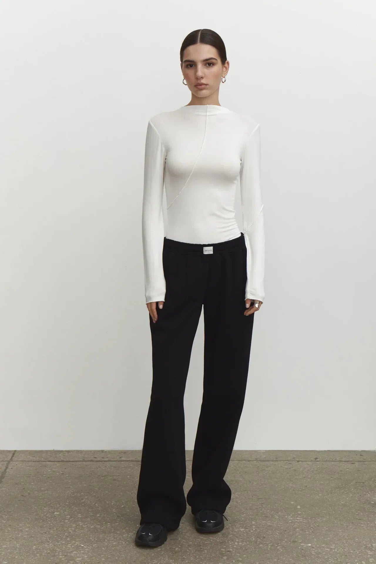 Fudus | Splice Slim Halbstehhals Langarmshirt