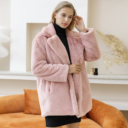 Reiennaith | Weiße Winterjacke mit Kunstfell für stilvollen Schutz
