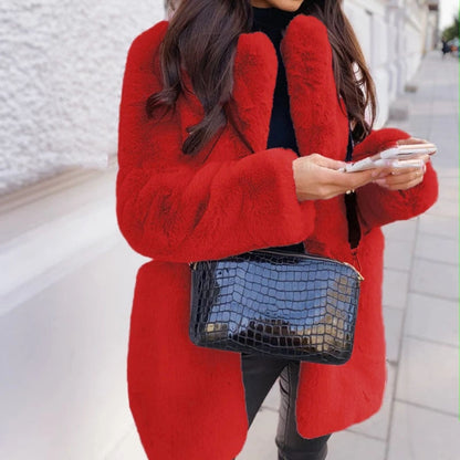 Reiennaith | Weiße Winterjacke mit Kunstfell für stilvollen Schutz