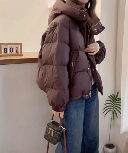 Reimora | Damen Kapuzen Pufferjacke aus Baumwolle Dick und Warm für Petite