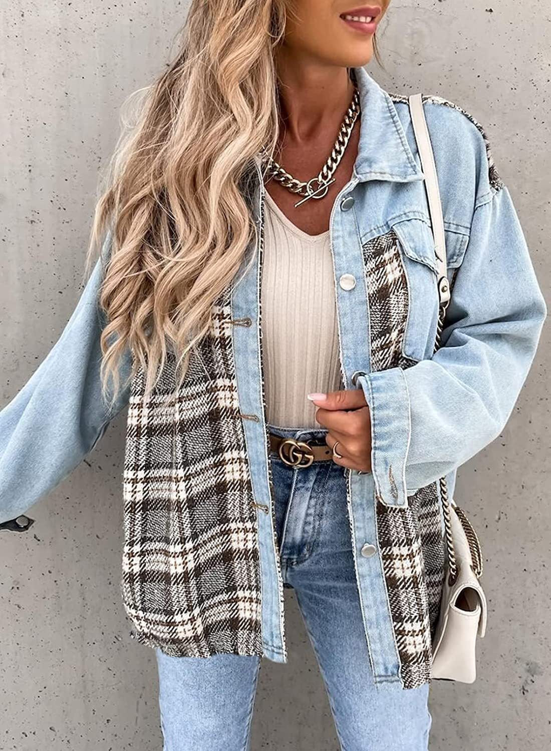 Langärmelige Jeansjacke mit Knopfleiste - Rosalind
