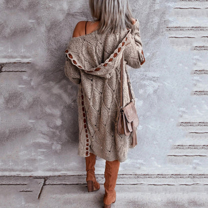 Loretta - Eleganter Strickpullover mit Kapuze im Vintage-Stil
