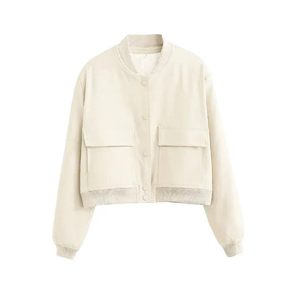Lasanira | Weiße Premium Bomberjacke