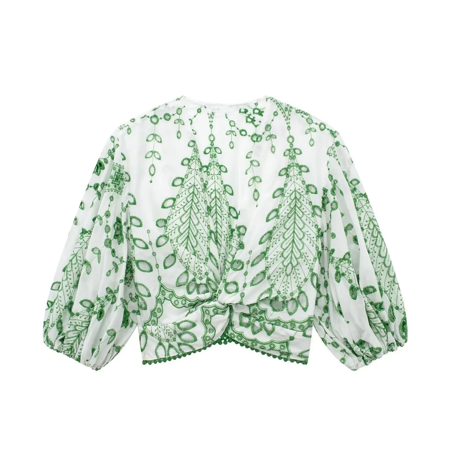 Fudus | Bestickte Bluse Und Shorts Zweiteiliges Sat