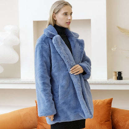 Reiennaith | Weiße Winterjacke mit Kunstfell für stilvollen Schutz