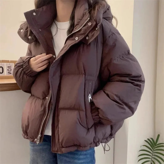 Reimora | Damen Kapuzen Pufferjacke aus Baumwolle Dick und Warm für Petite