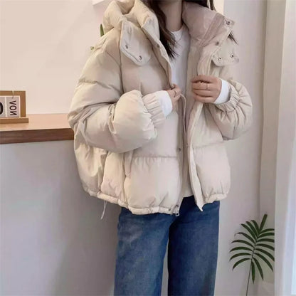 Reimora | Damen Kapuzen Pufferjacke aus Baumwolle Dick und Warm für Petite