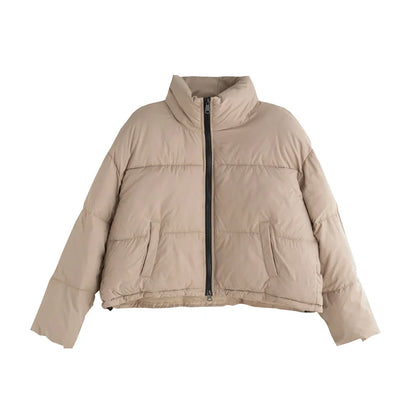 Reivana | Damen Cropped Daunenjacke aus Baumwolle für Herbst und Winter