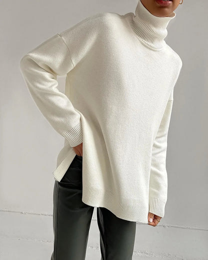 Rollkragenpullover mit Seitenschlitzen - Sutton