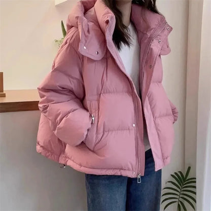 Reimora | Damen Kapuzen Pufferjacke aus Baumwolle Dick und Warm für Petite