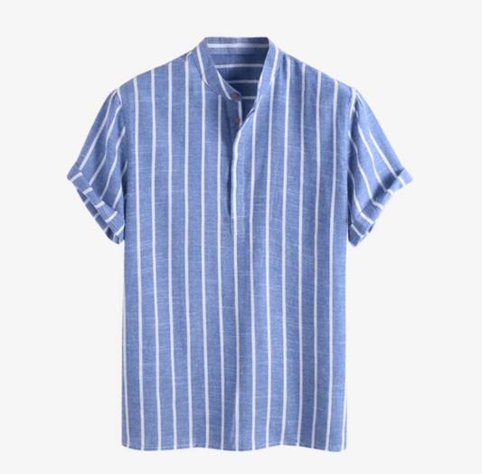 Herren Poloshirt-Hemd, gestreift und stilvoll