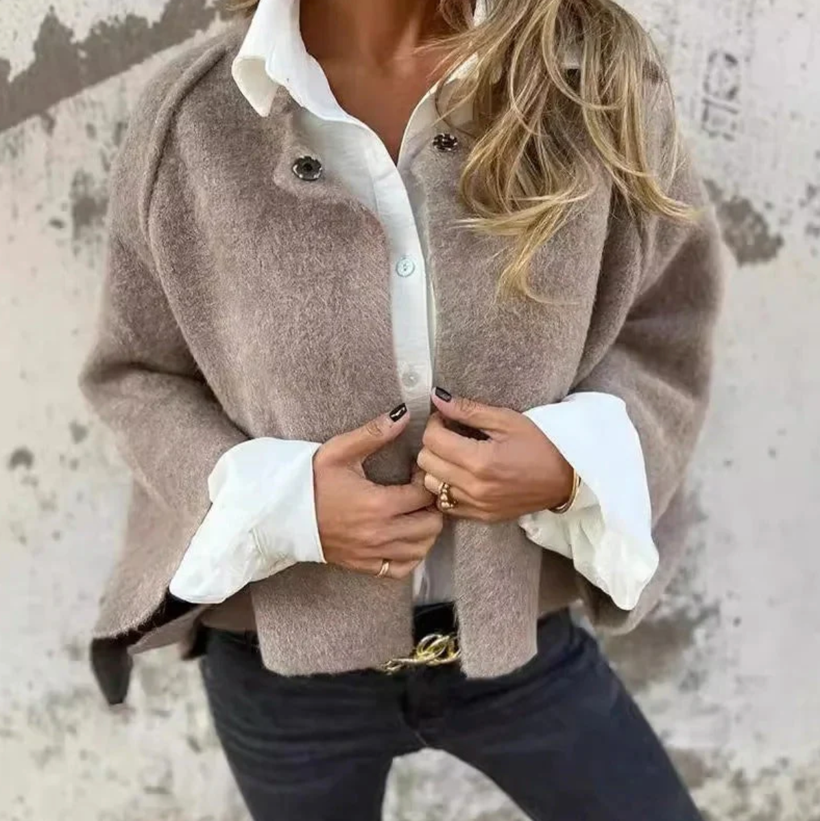 Leydoria | Beigefarbener Kaschmirpullover