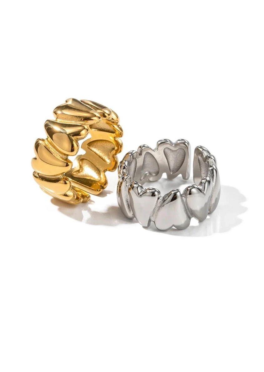 Bonafita Herz-Ring – Eleganz in Edelstahl mit Herzmotiv