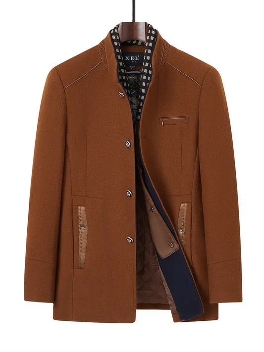 Shisiri | Mantel aus Premium-Wollmischung - Slim Fit, einreihig