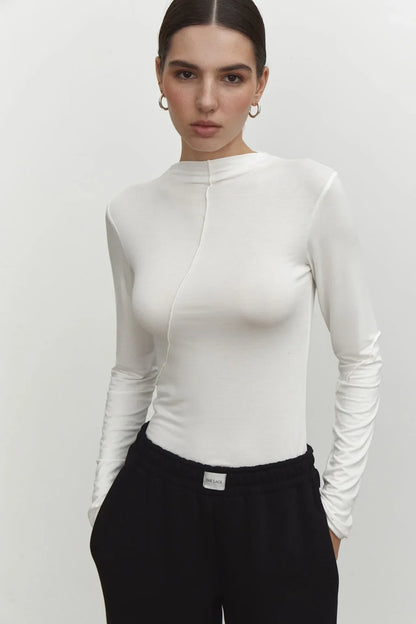 Fudus | Splice Slim Halbstehhals Langarmshirt