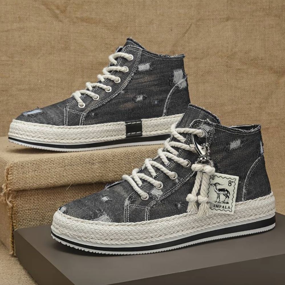 Hochgeschnittene Denim-Skate-Schuhe - Tylan