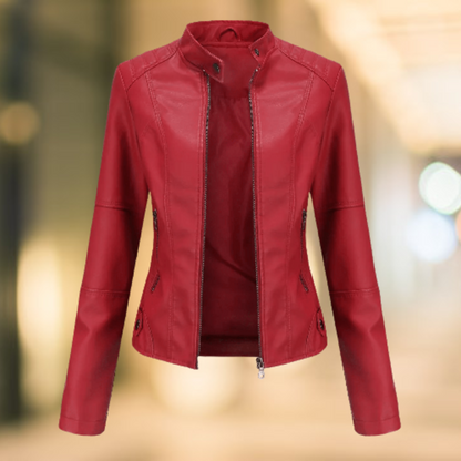 Stylische Kunstlederjacke für Frauen