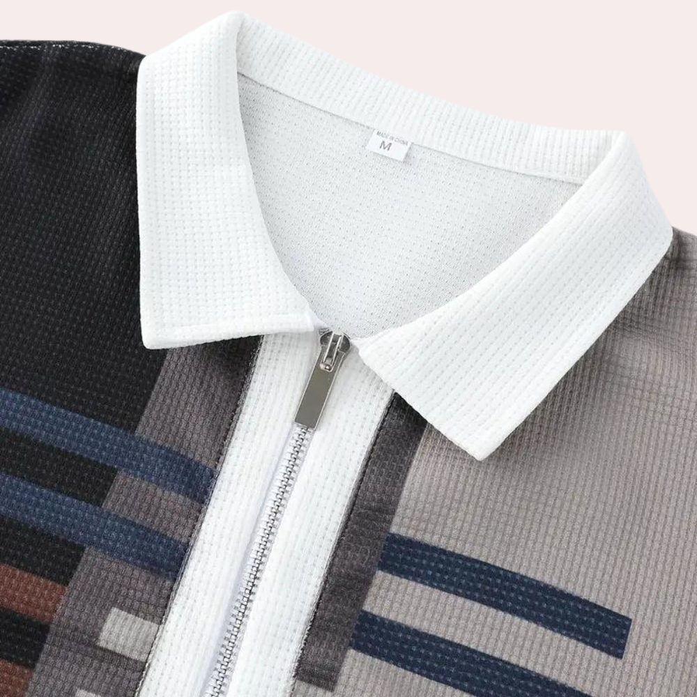 Herren Polo-Shirt mit Reißverschluss - Sportlich elegant - Atmungsaktiv