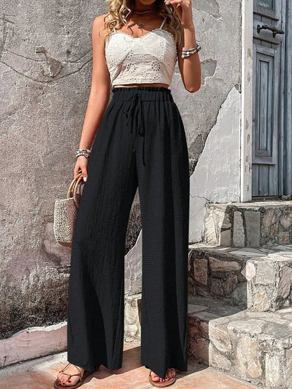 Emma - Stilvolle Damenhose mit weitem Bein für den Sommer