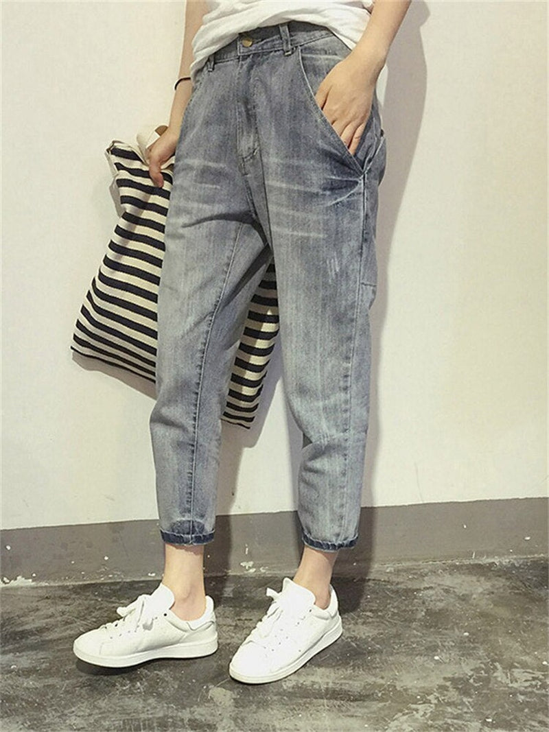 Josie - Vintage Boyfriend-Jeans für Damen in Grau