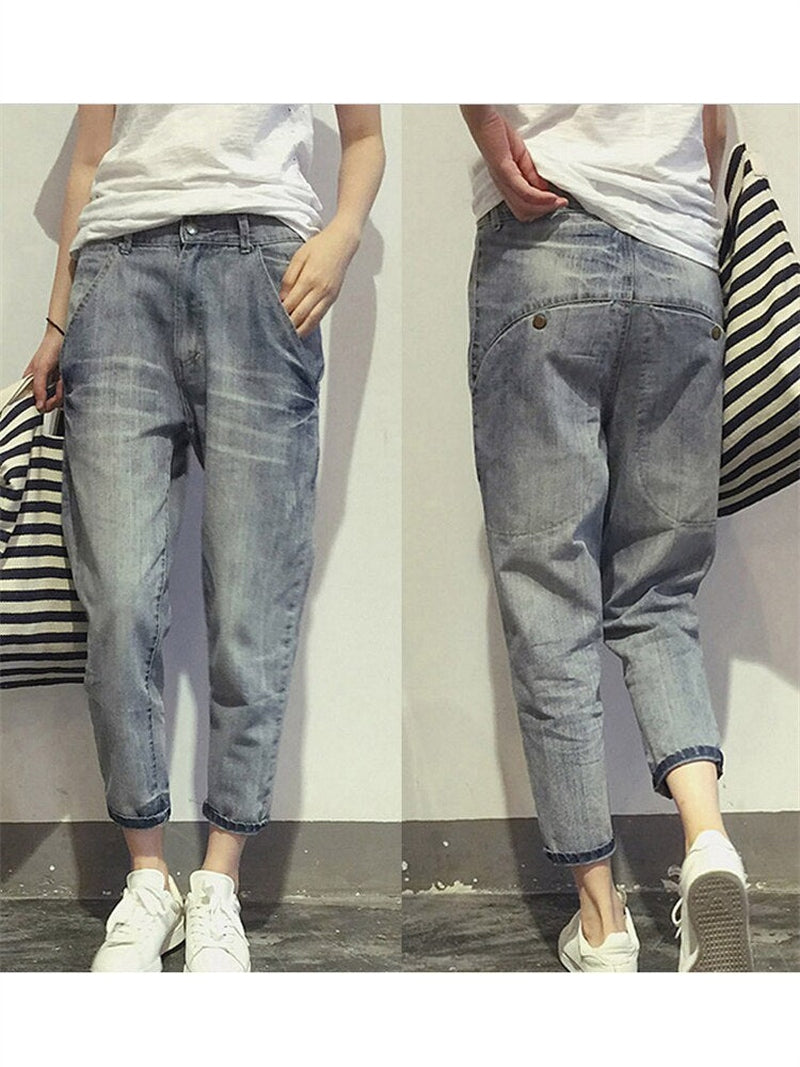 Josie - Vintage Boyfriend-Jeans für Damen in Grau