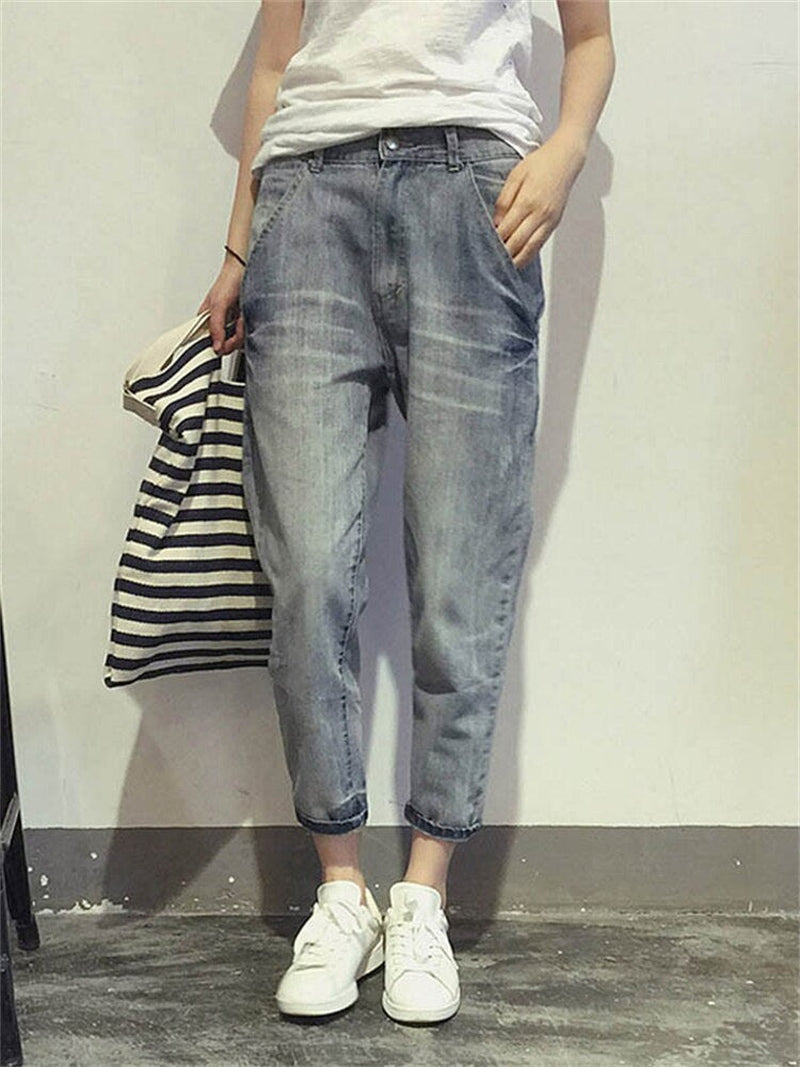Josie - Vintage Boyfriend-Jeans für Damen in Grau