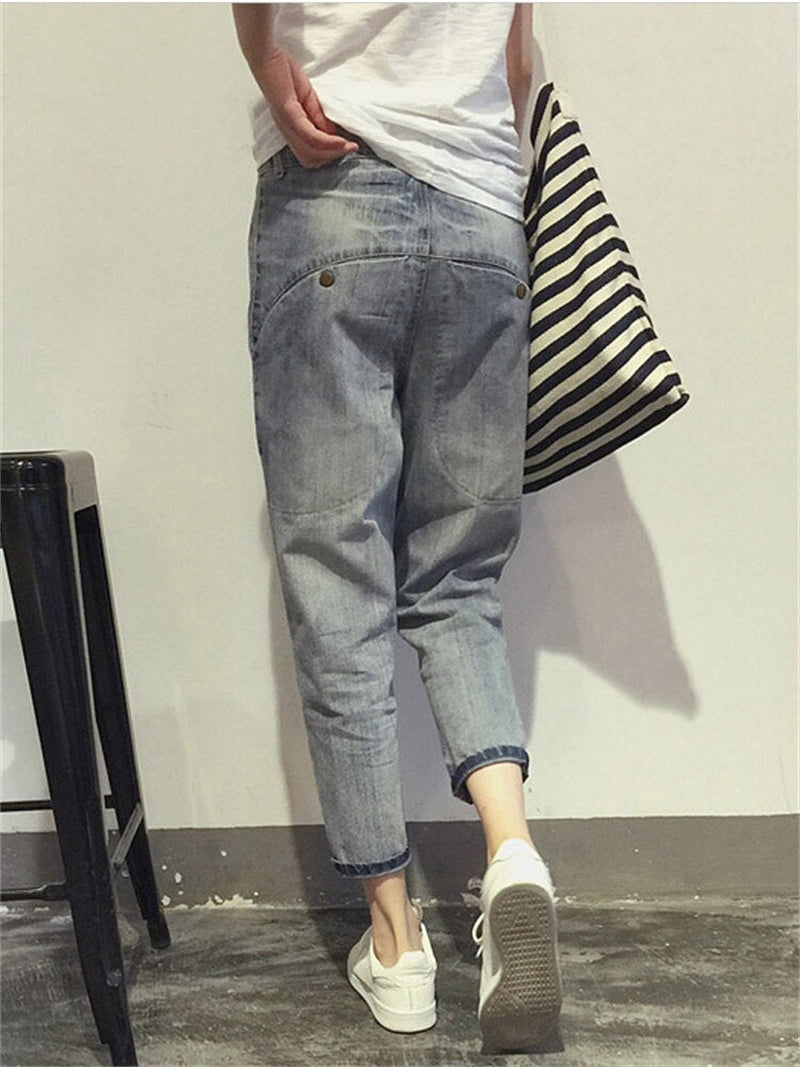Josie - Vintage Boyfriend-Jeans für Damen in Grau