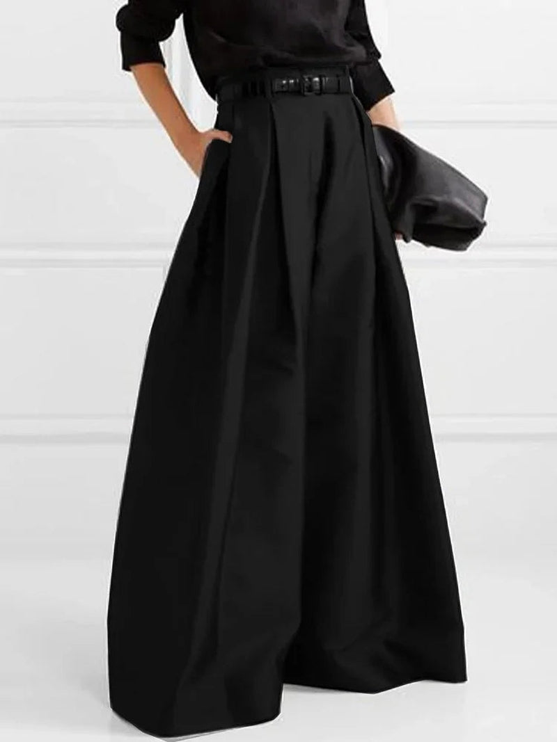 Marina - Modische Damenhose mit weitem Bein und hohem Bund