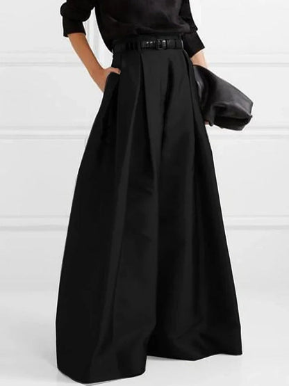 Marina - Modische Damenhose mit weitem Bein und hohem Bund