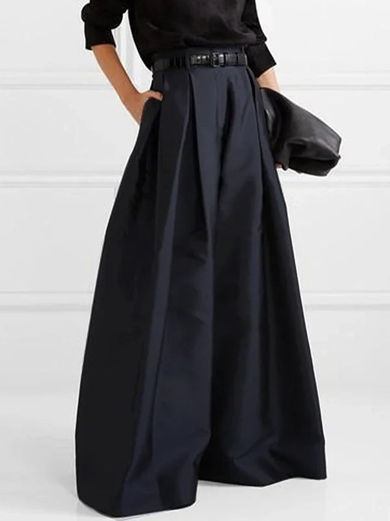 Marina - Modische Damenhose mit weitem Bein und hohem Bund