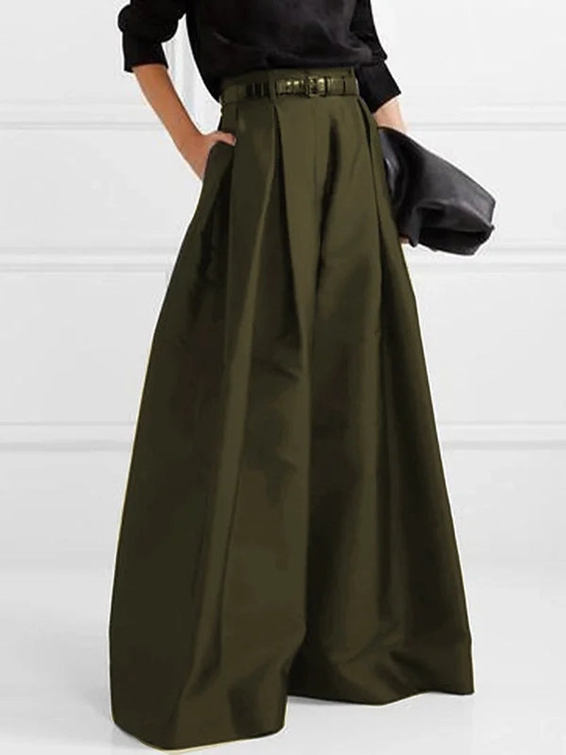 Marina - Modische Damenhose mit weitem Bein und hohem Bund