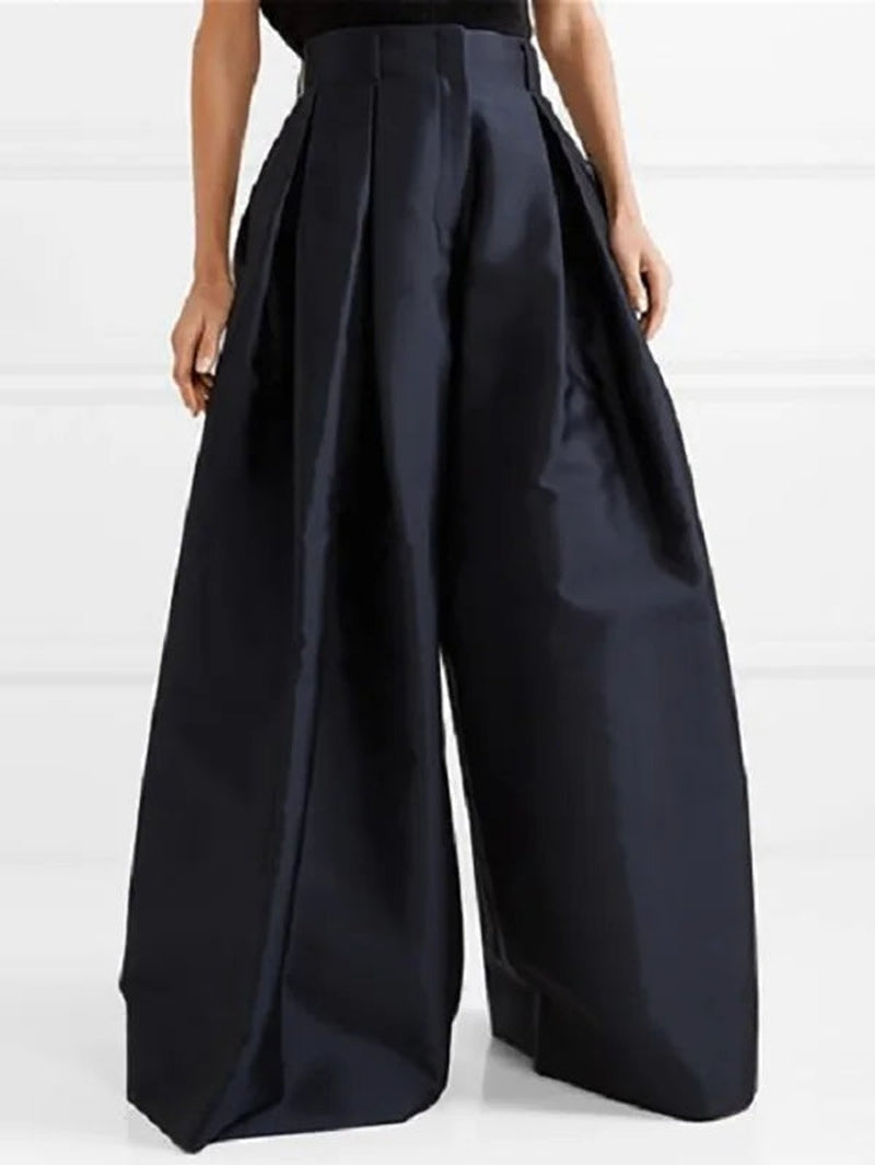Marina - Modische Damenhose mit weitem Bein und hohem Bund