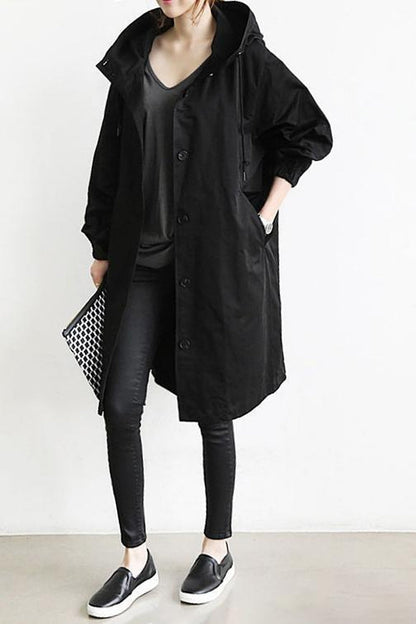 Helena - Stilvoller wasserdichter Trenchcoat mit praktischer Kapuze