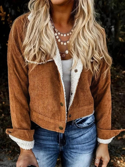 Valerie - Stylische Cordjacke mit Fleecefütterung für die kalte Jahreszeit