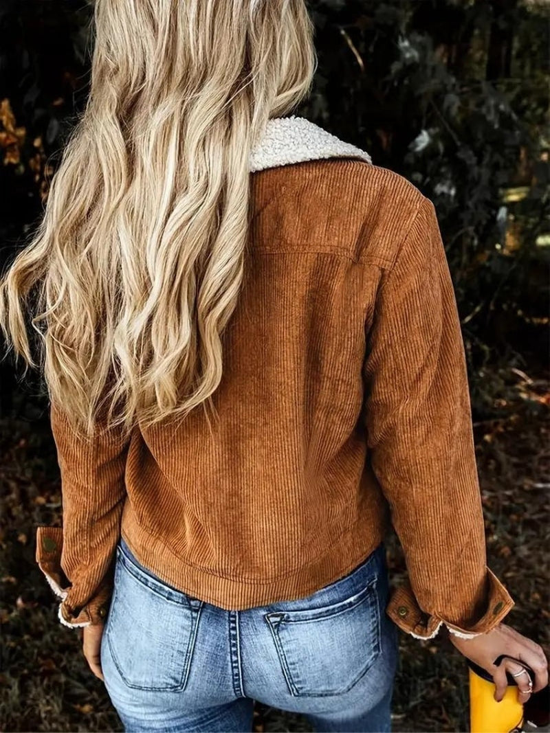 Valerie - Stylische Cordjacke mit Fleecefütterung für die kalte Jahreszeit