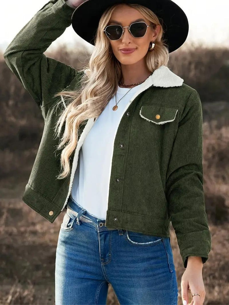 Valerie - Stylische Cordjacke mit Fleecefütterung für die kalte Jahreszeit