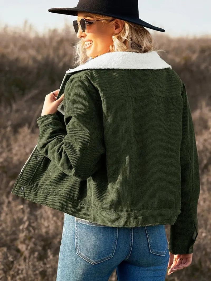 Valerie - Stylische Cordjacke mit Fleecefütterung für die kalte Jahreszeit