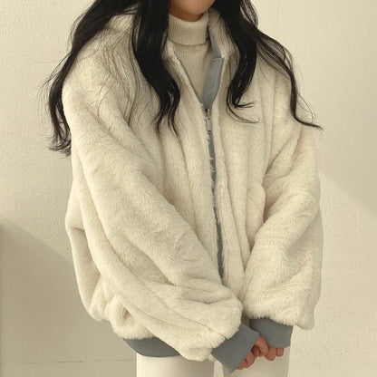 Yvonne - Stilvolle doppelseitige Bomberjacke für Damen im Oversized-Look