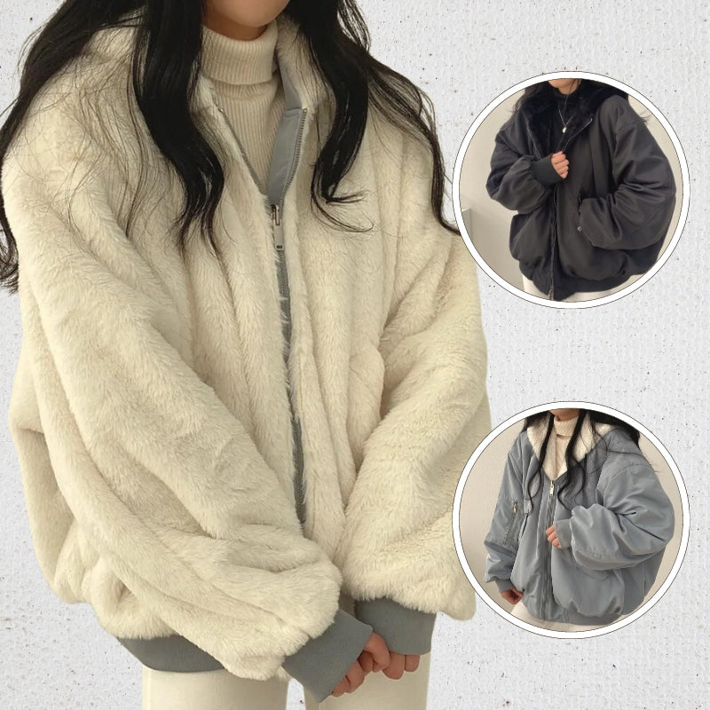 Yvonne - Stilvolle doppelseitige Bomberjacke für Damen im Oversized-Look
