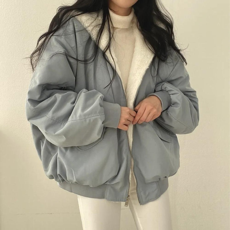 Yvonne - Stilvolle doppelseitige Bomberjacke für Damen im Oversized-Look