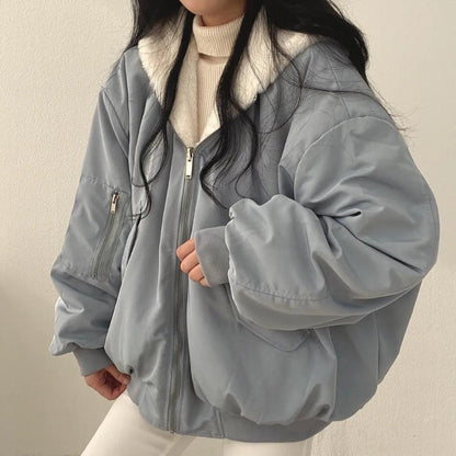 Yvonne - Stilvolle doppelseitige Bomberjacke für Damen im Oversized-Look