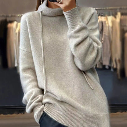 Katja - Modischer Strickpullover mit Stehkragen für Damen