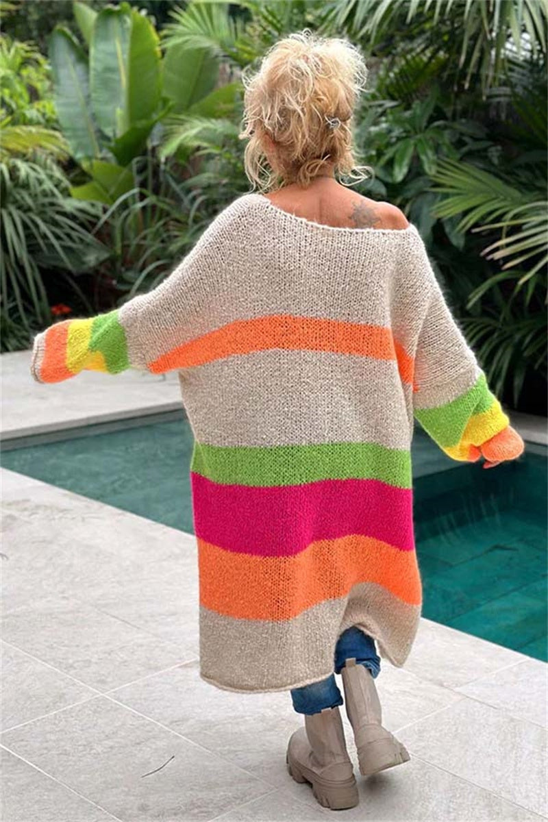 Marta - Farbenfroher Peace Pullover für Freude und Frieden