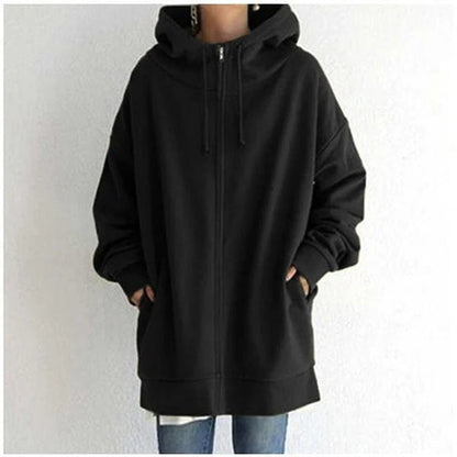 Maya - Stilvoller Kapuzenpullover für Damen im Herbst/Winter mit Reißverschluss