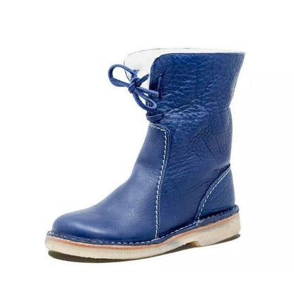 Elena - Beheizte und wasserdichte Lederfleece-Stiefel mit Wollfutter für den perfekten Winterkomfort