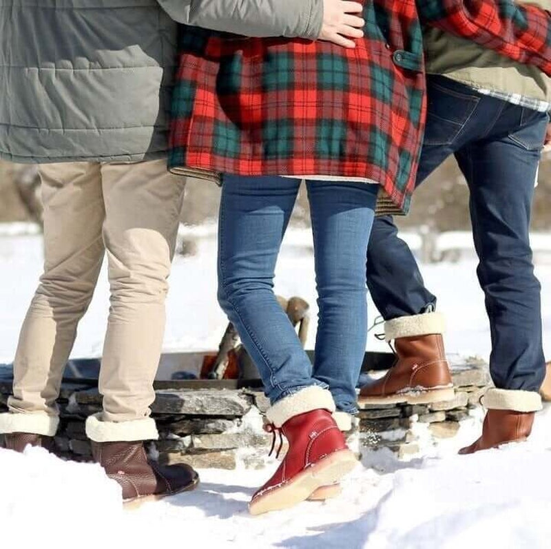 Elena - Beheizte und wasserdichte Lederfleece-Stiefel mit Wollfutter für den perfekten Winterkomfort