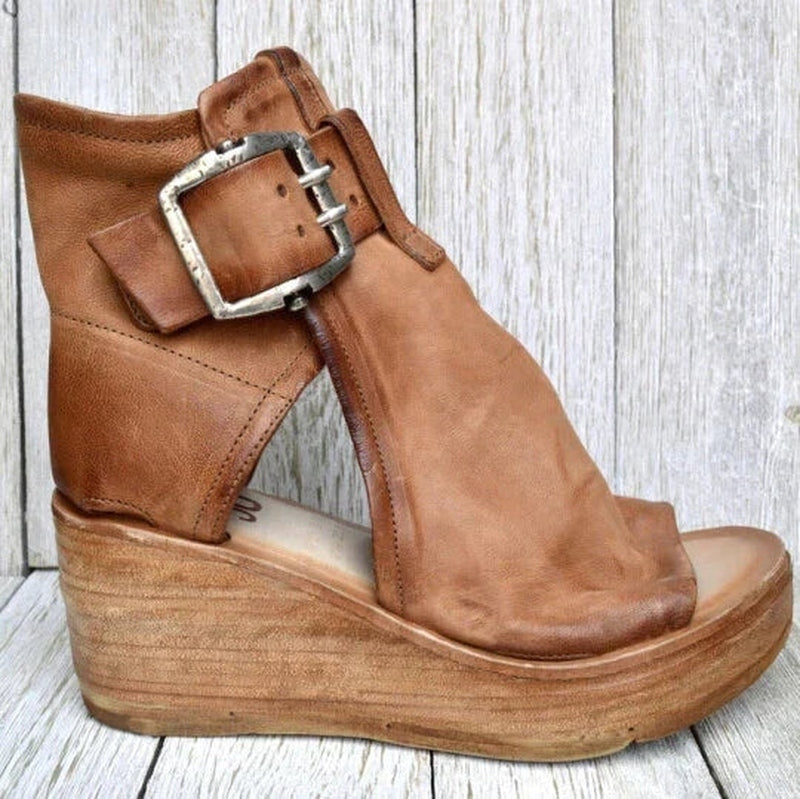 Leonie - Stilvolle Boho-Keilabsatz-Sandalen für Damen